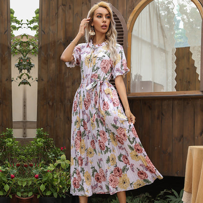 Vintage Floral Midi Dress