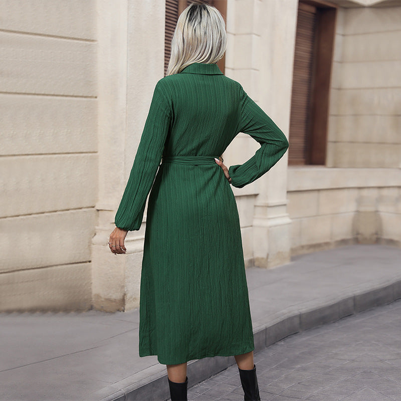 Emerald Grace Midi Dress