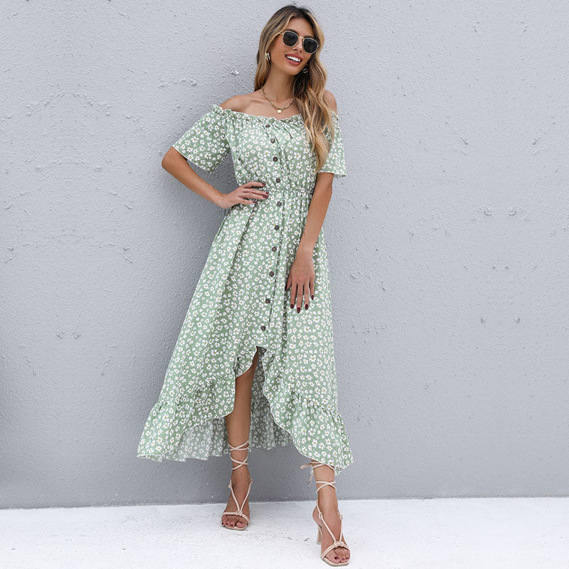 Off-Shoulder Floral Dress