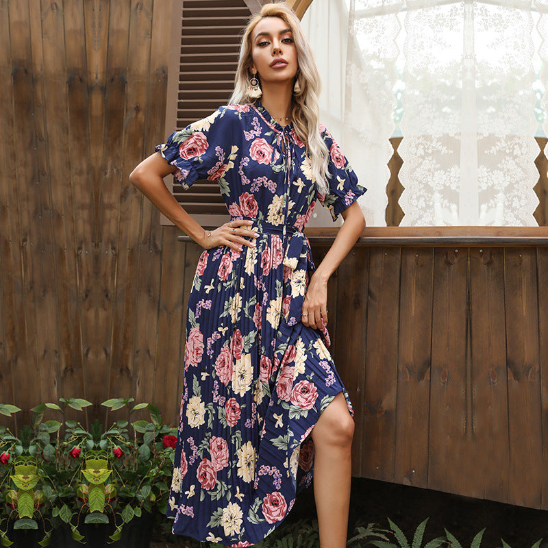 Vintage Floral Midi Dress