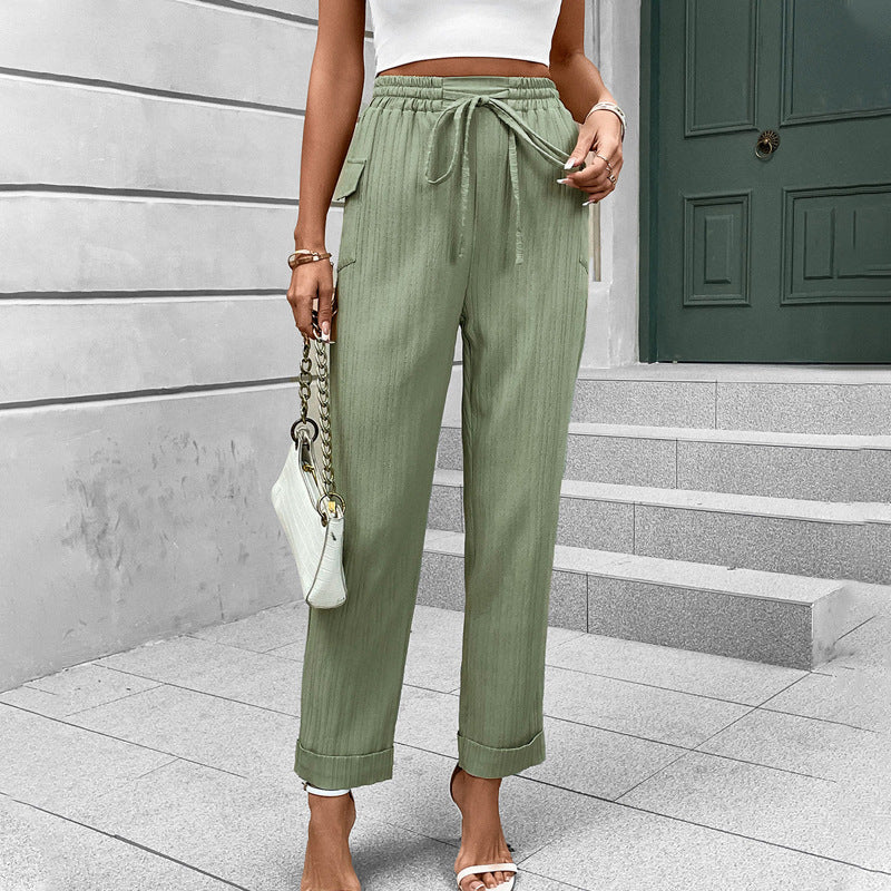 Casual Solid Color Long Trousers