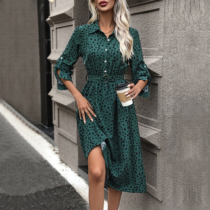 Chic Spotted A-Line Dress