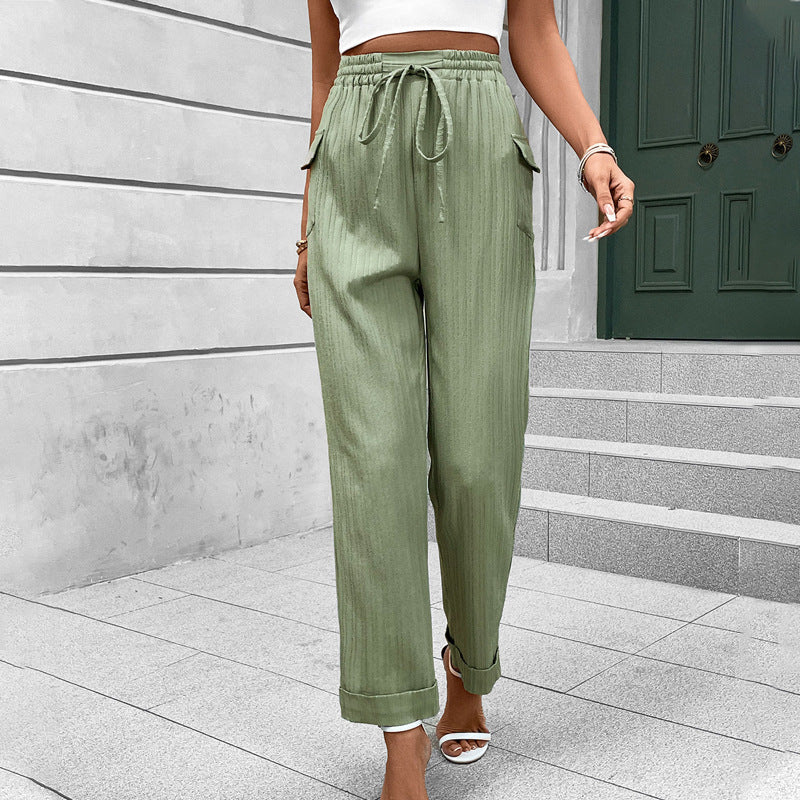 Casual Solid Color Long Trousers