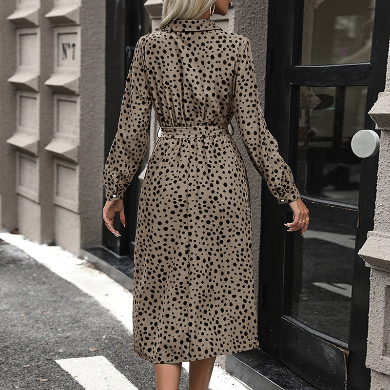 Chic Spotted A-Line Dress