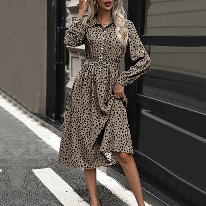 Chic Spotted A-Line Dress