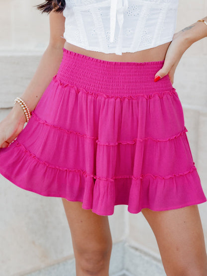 Ruffle Hem Mini Skirt