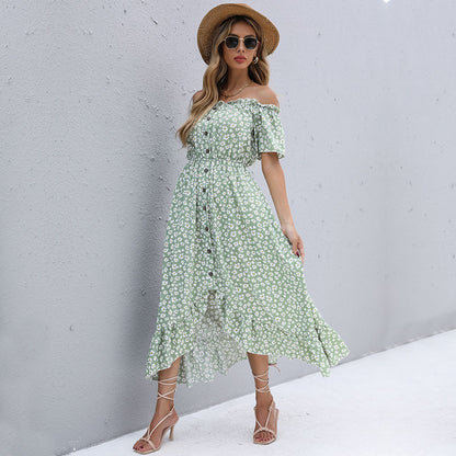 Off-Shoulder Floral Dress