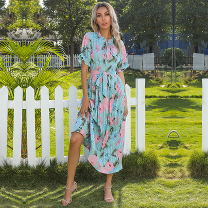 Vintage Floral Midi Dress